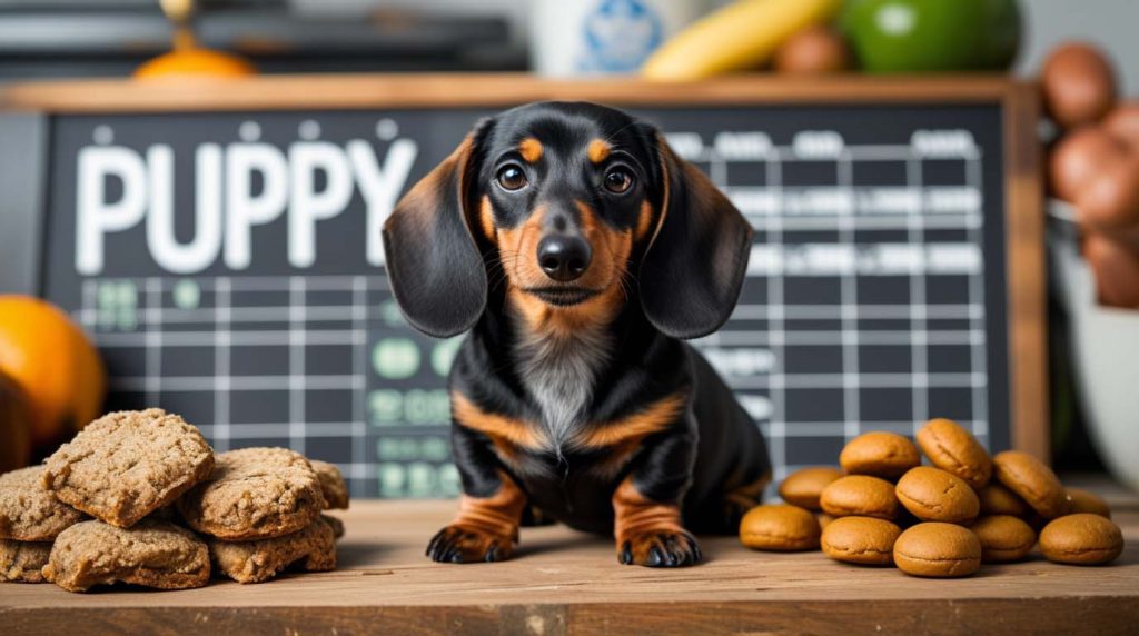 dachshund puppy feeding chart