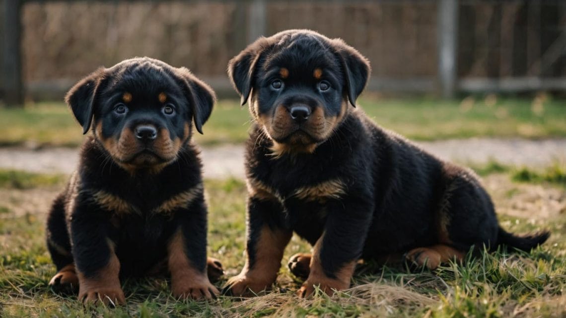 2 Large Rottweilers Big Rottweiler Puppies – Growth, Care & Training Tips