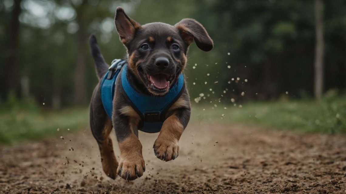 puppy jumping