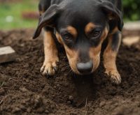 how do you stop a dog digging up the garden