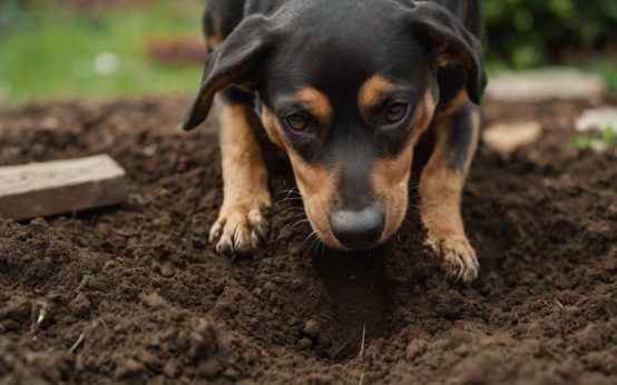 how do you stop a dog digging up the garden