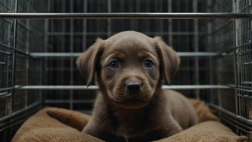 how to get puppy to be quiet in crate