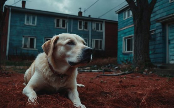 dog storm anxiety symptoms