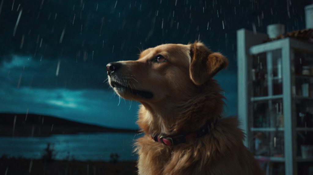 dog storm anxiety symptoms