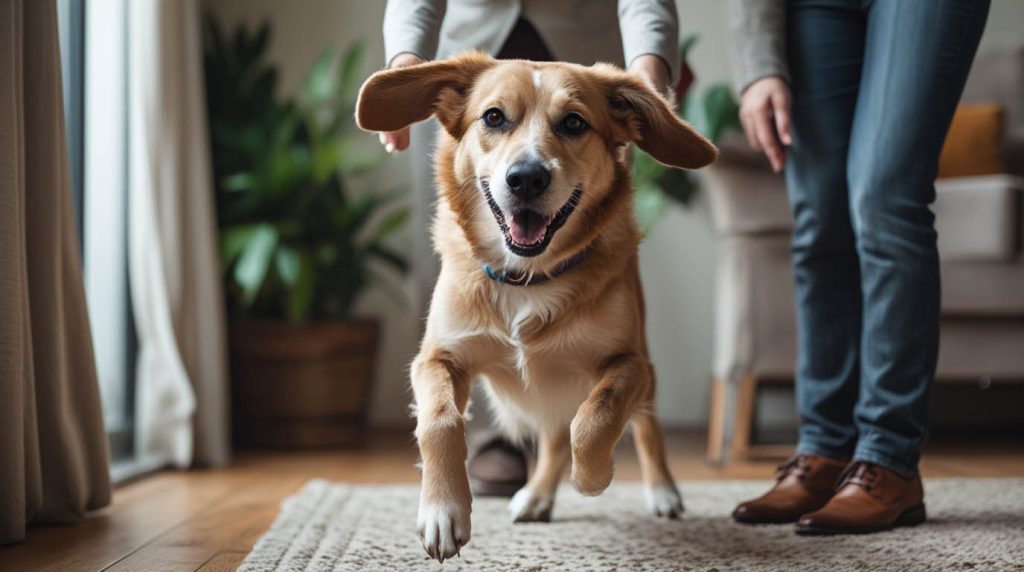 how to stop a dog from jumping on guests