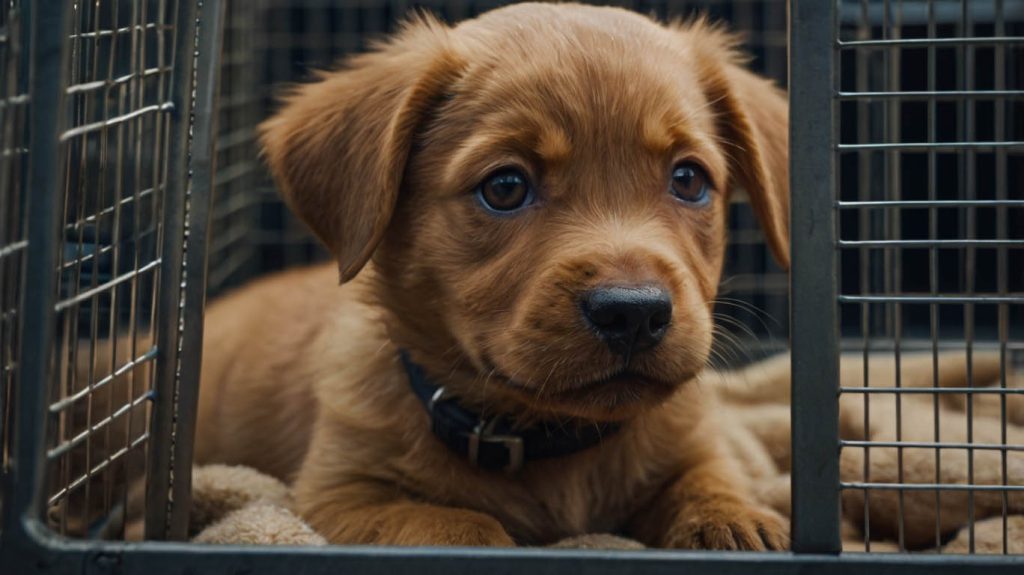 how to get puppy to stop crying in crate