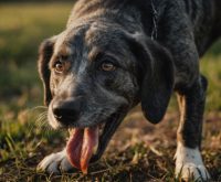 dog licking his paws constantly