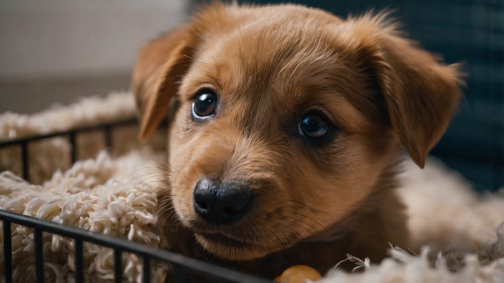 how to get puppy to stop crying in crate