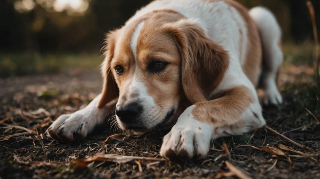 dog licking his paws constantly
