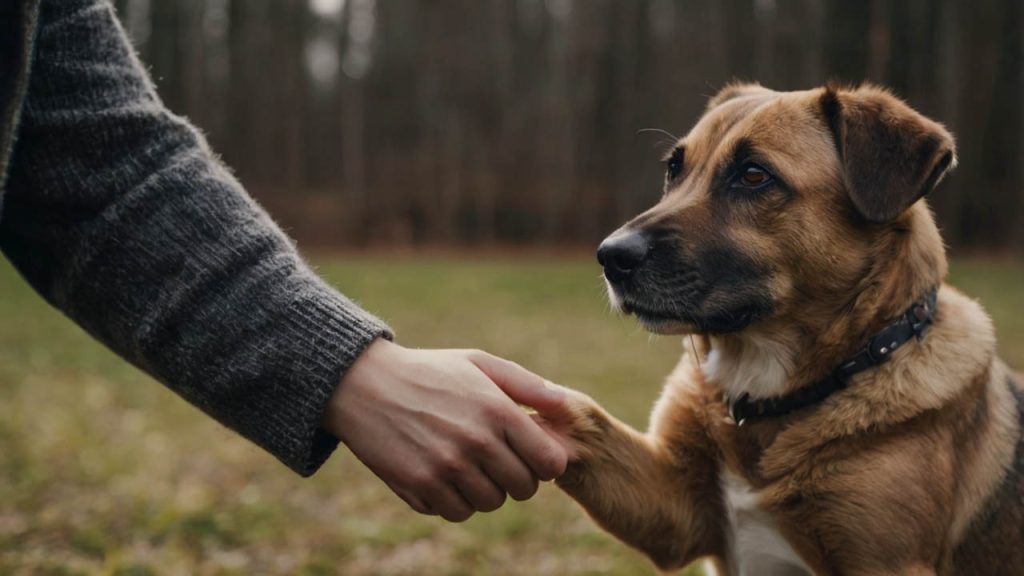 how to teach a dog to shake hands
