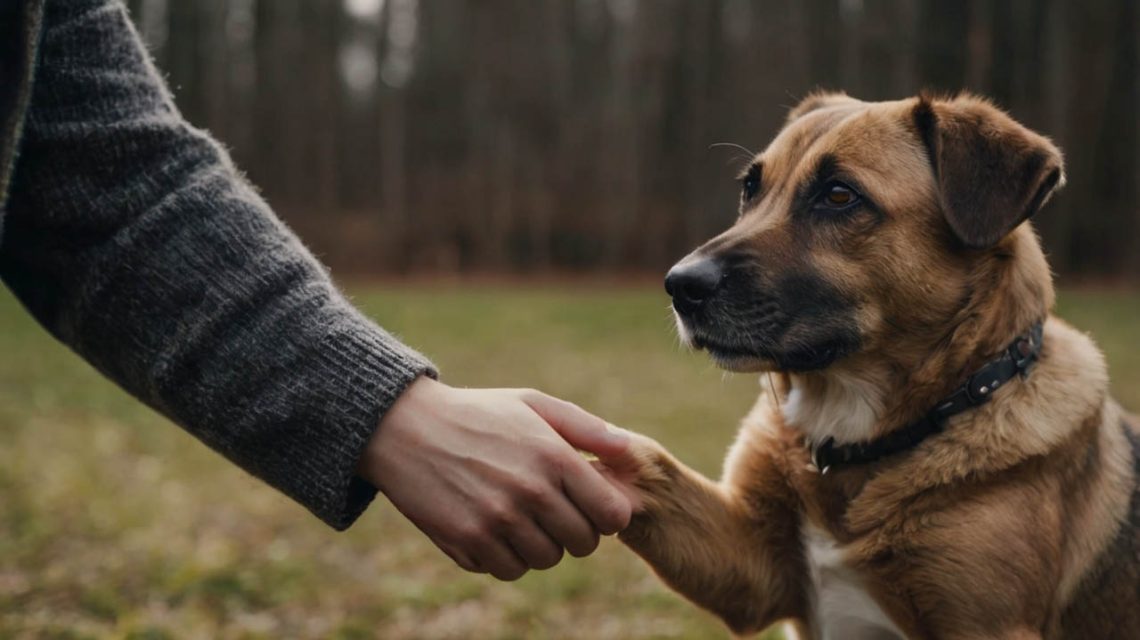 how to teach a dog to shake hands