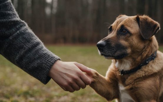how to teach a dog to shake hands