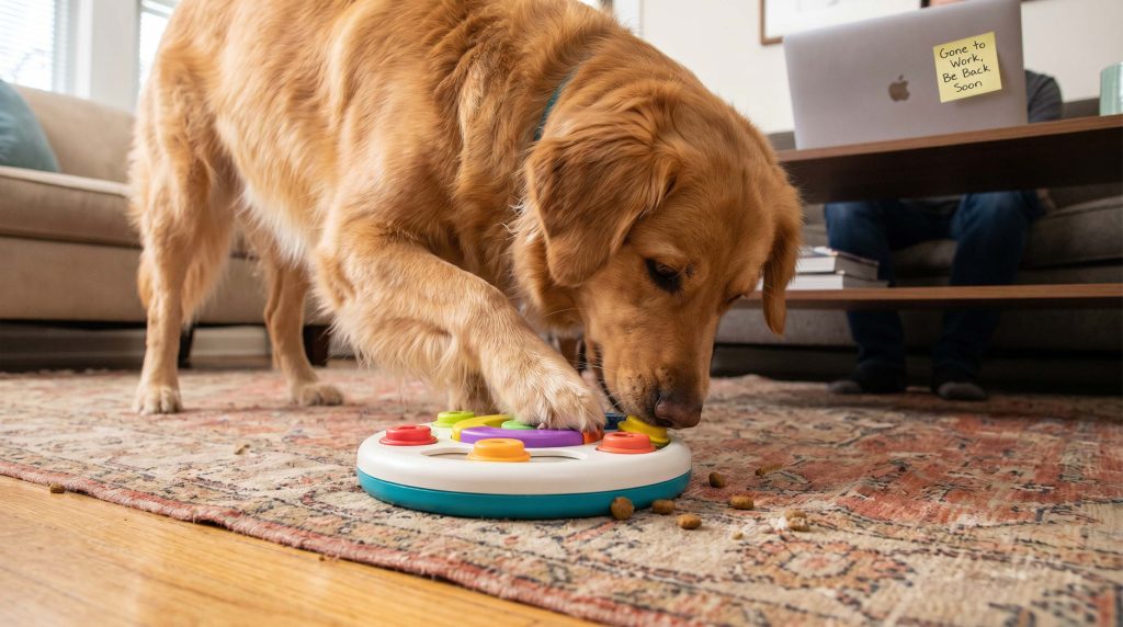 how to keep dog occupied while at work