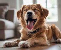 why does my dog yawn when i pet him