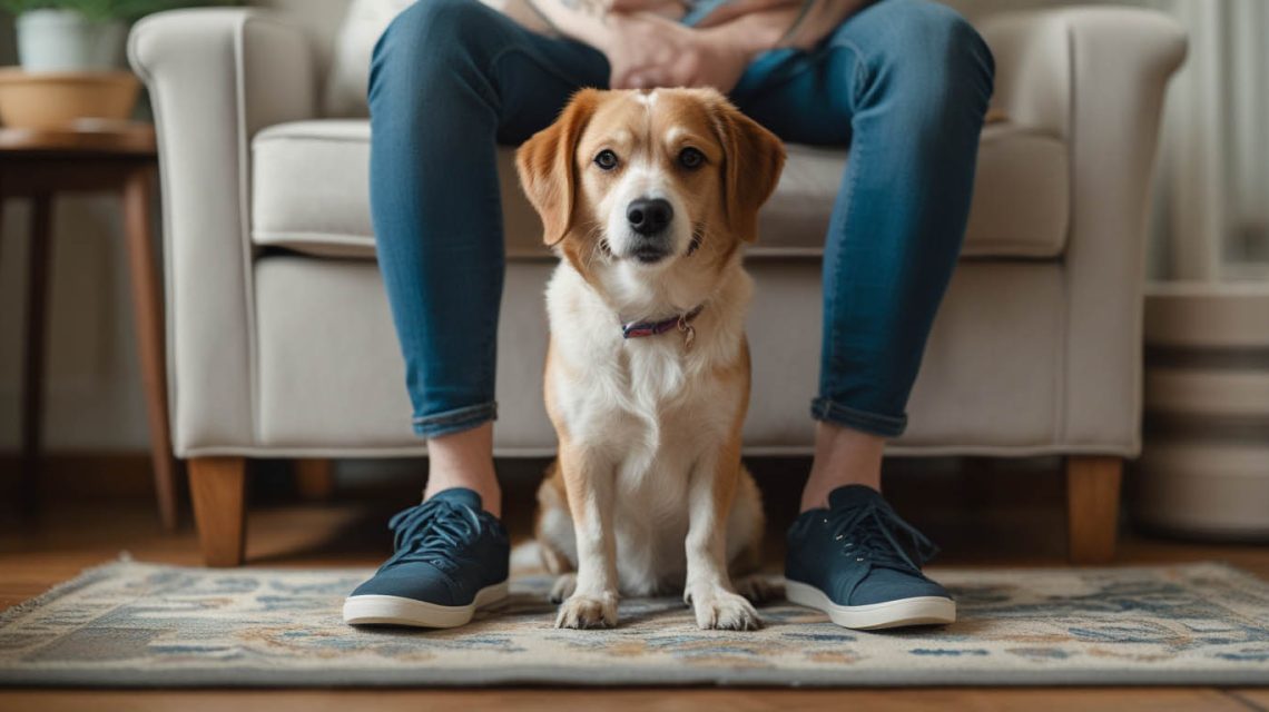 why does my dog sit on my feet