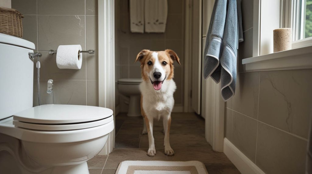 why does my dog follow me to the bathroom