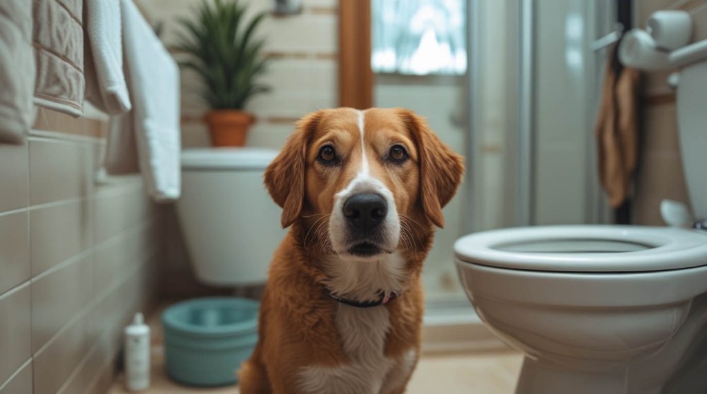 why does my dog follow me to the bathroom