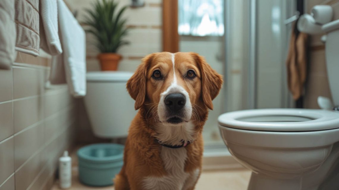 why does my dog follow me to the bathroom