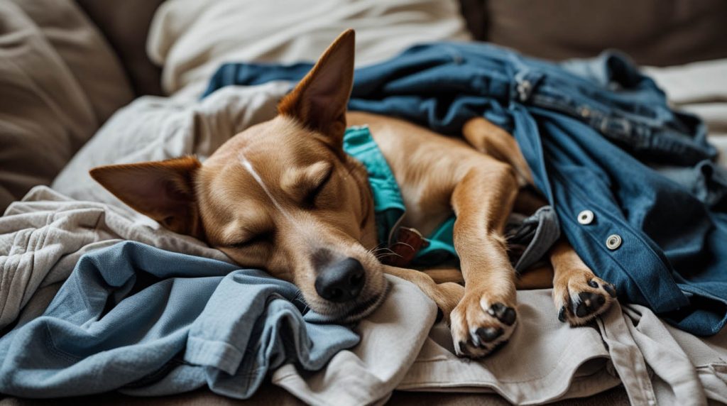 why does my dog sleep on my clothes