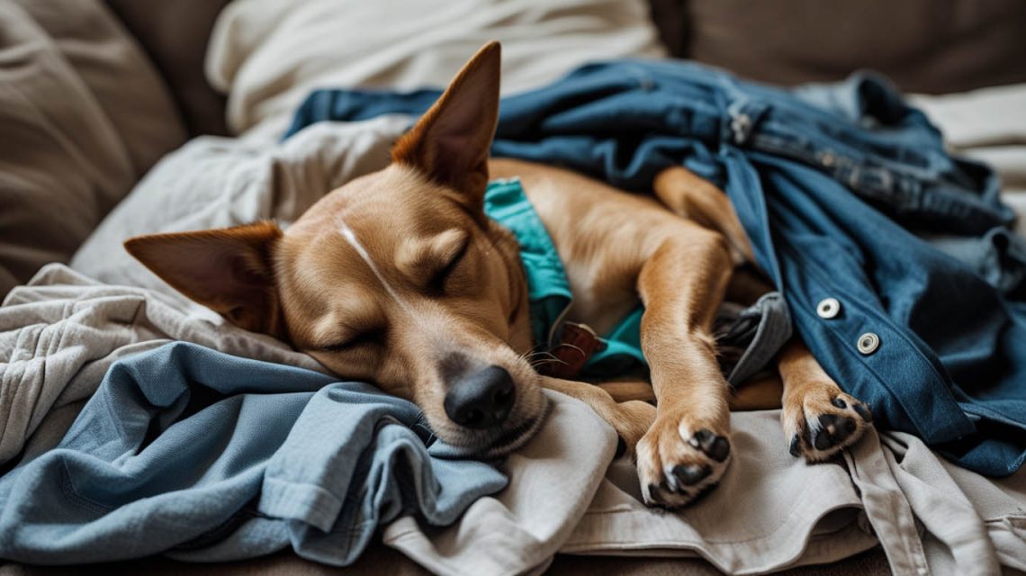 why does my dog sleep on my clothes