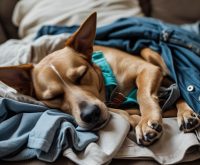 why does my dog sleep on my clothes