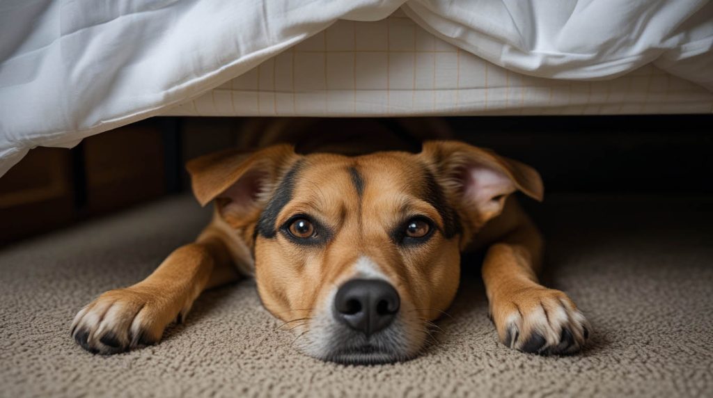 why does my dog sleep under my bed