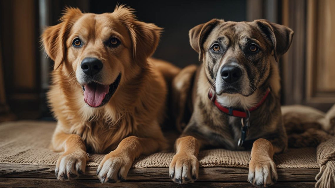 A dog sitting close to its owner while staying alert and watching nearby activity, showing protective behavior that often leads people to ask why does my dog protect me.