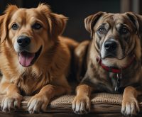 A dog sitting close to its owner while staying alert and watching nearby activity, showing protective behavior that often leads people to ask why does my dog protect me.