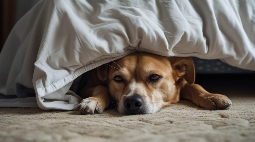 why does my dog sleep under my bed