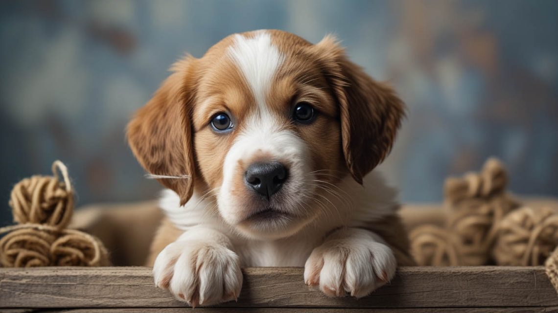 Close-up of a young puppy yawning in its owner’s arms, with the smiling owner leaning in as if noticing the puppy’s sweet breath