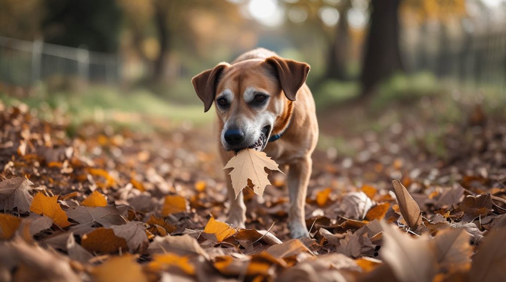 why do dogs eat leaves