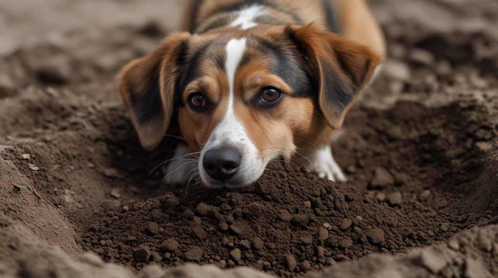 why do dogs eat dirt soil