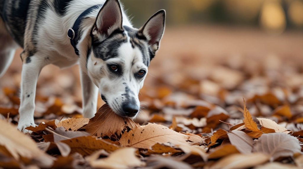 why would a dog eat leaves