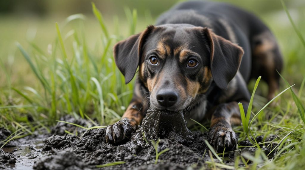 why do dogs eat grass and mud