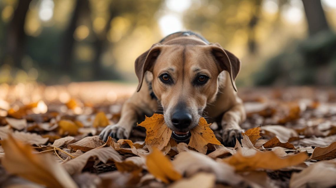 why would a dog eat leaves