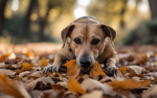 why would a dog eat leaves