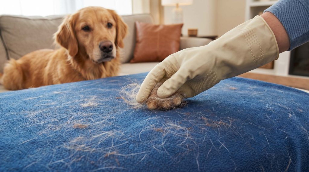How to get dog hair out of Fleece blankets