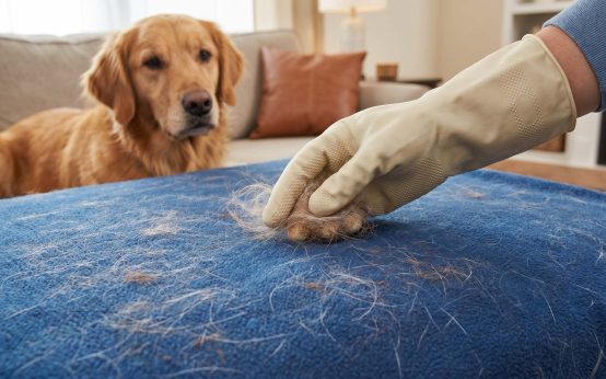 How to get dog hair out of Fleece blankets