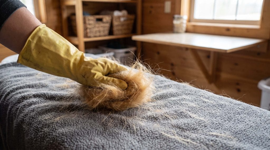how to get dog hair out of fleece blankets in washing machine