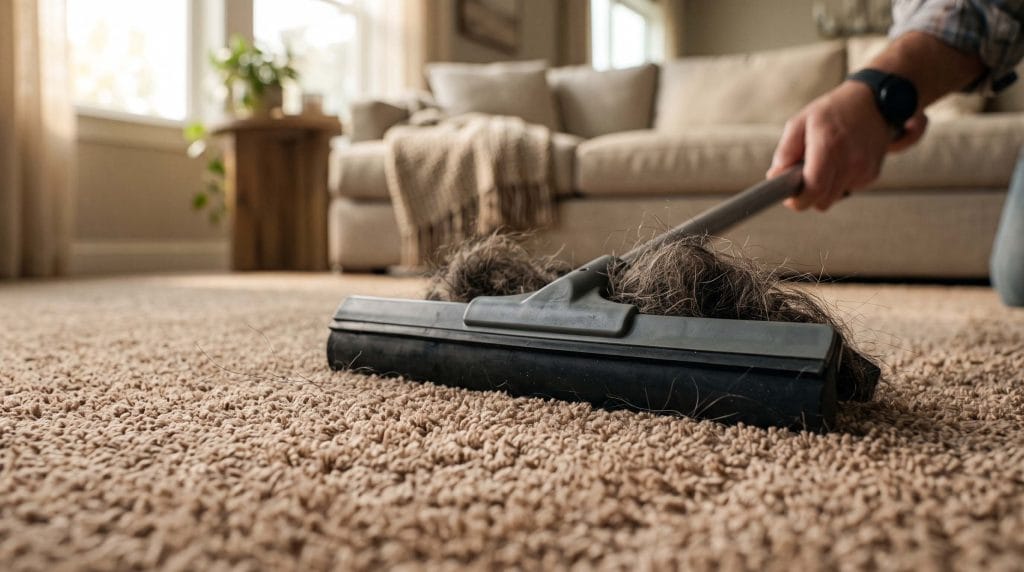 How to get dog hair out of Carpets