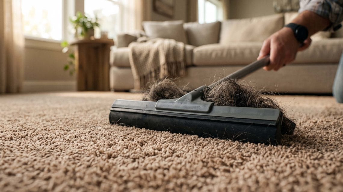 How to get dog hair out of Carpets