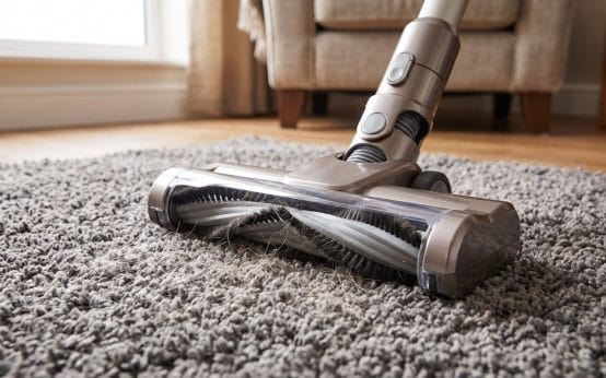 best way to remove embedded dog hair from high pile carpet