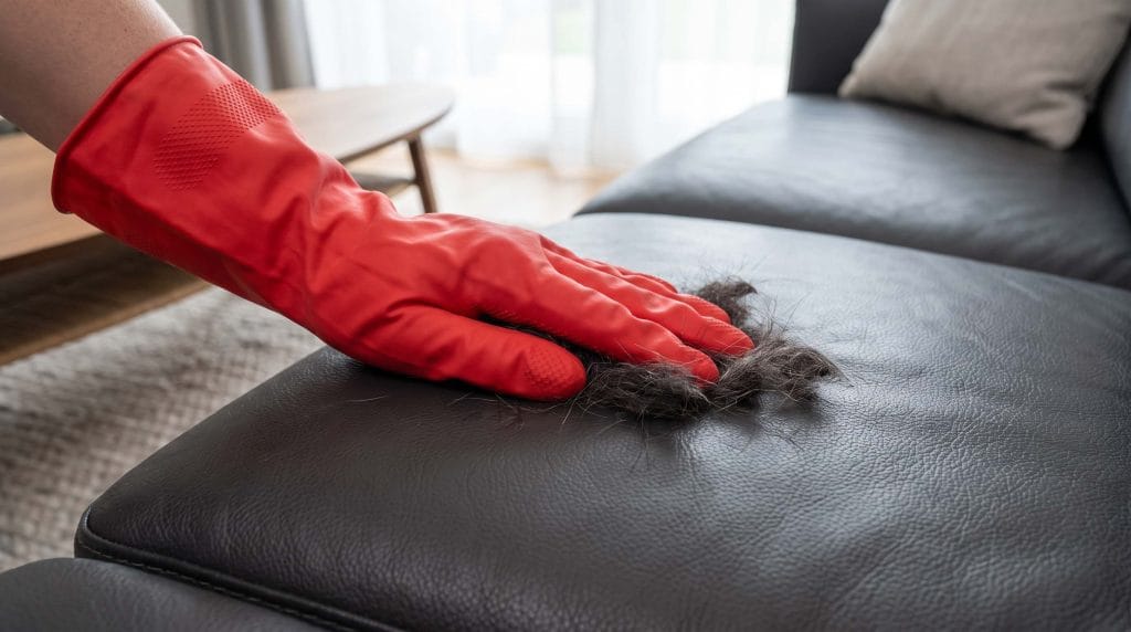 how to stop dog hair from sticking to leather couch