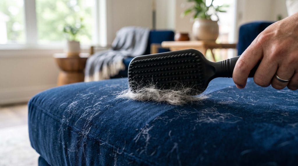 does velvet fabric attract dog hair or repel it