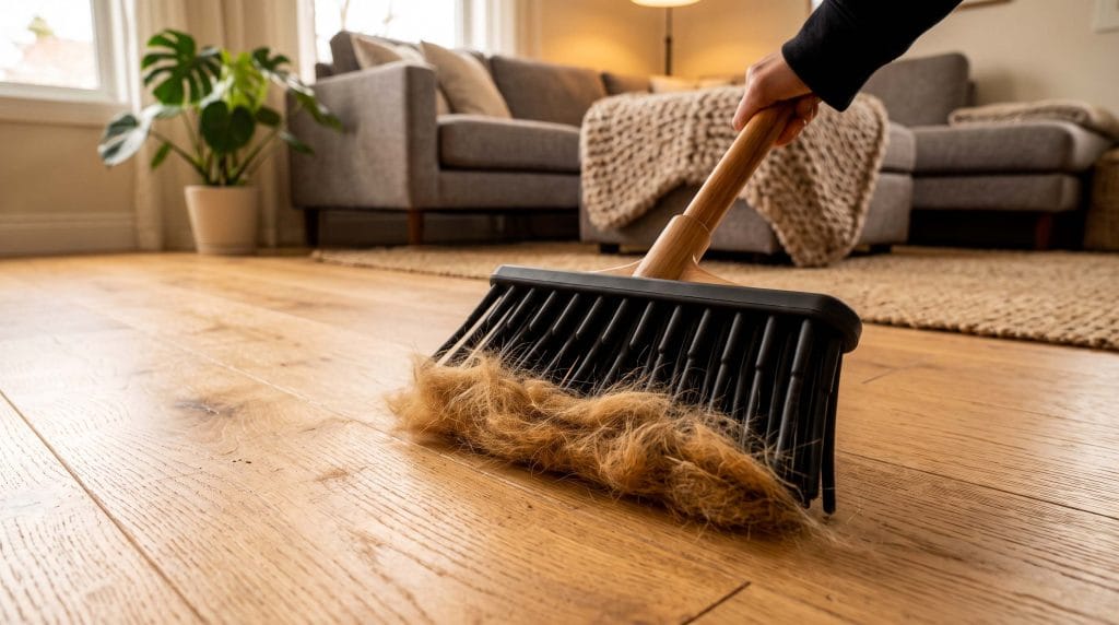 best indoor broom for rubber static dog hair removal