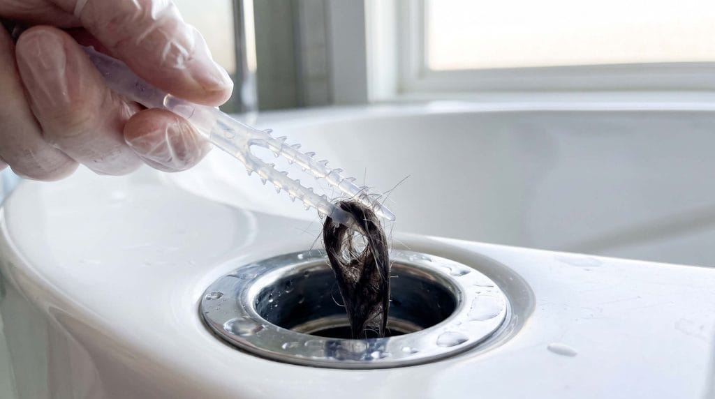 how to clean dog hair out of bathtub drain without chemical draino