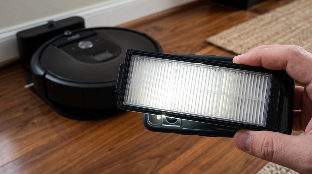 how to clean dog hair from a Roomba filter correctly