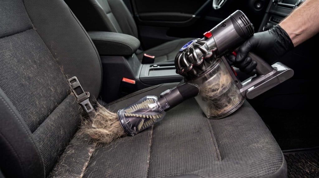 how to get pug hair out of car cloth seats