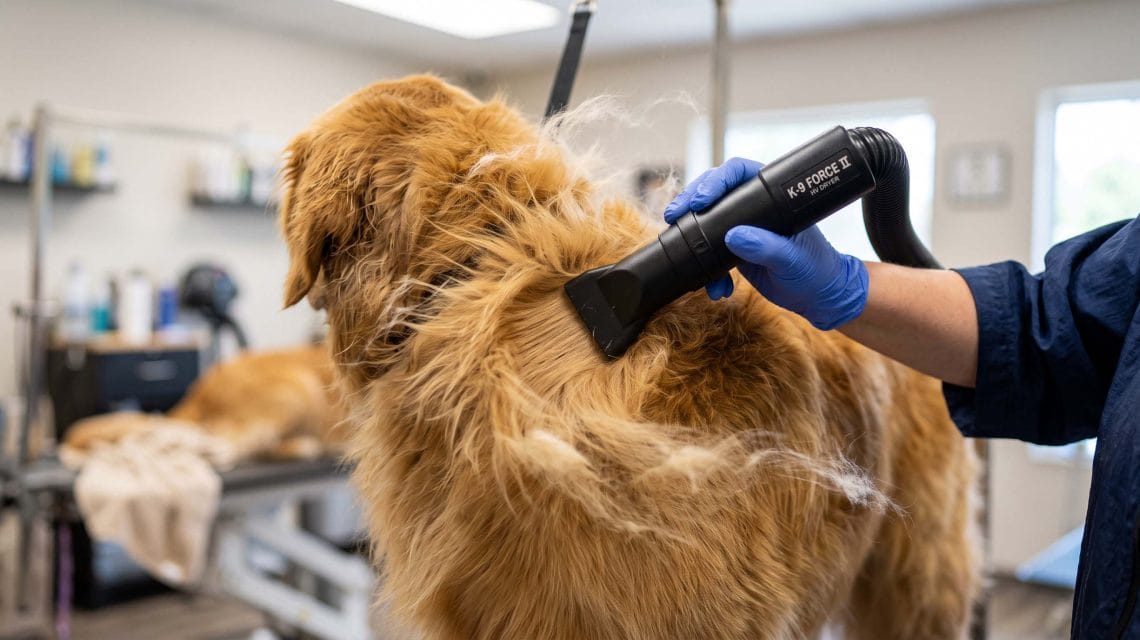 how to blow out a golden retriever coat at home