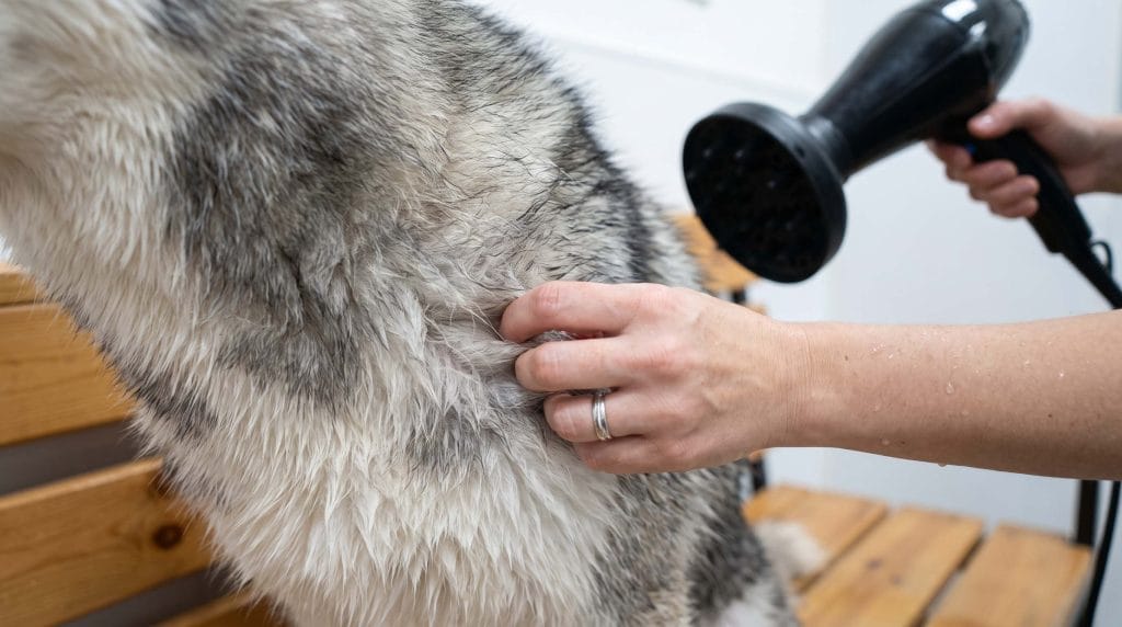 can you use regular human hair dryer on a husky